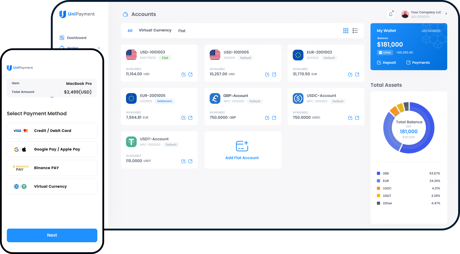UniPayment Dashboard